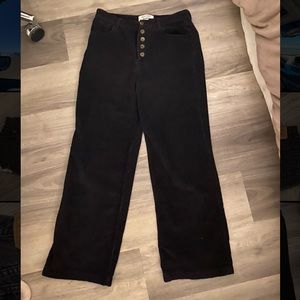 Reformation black corduroy pants
